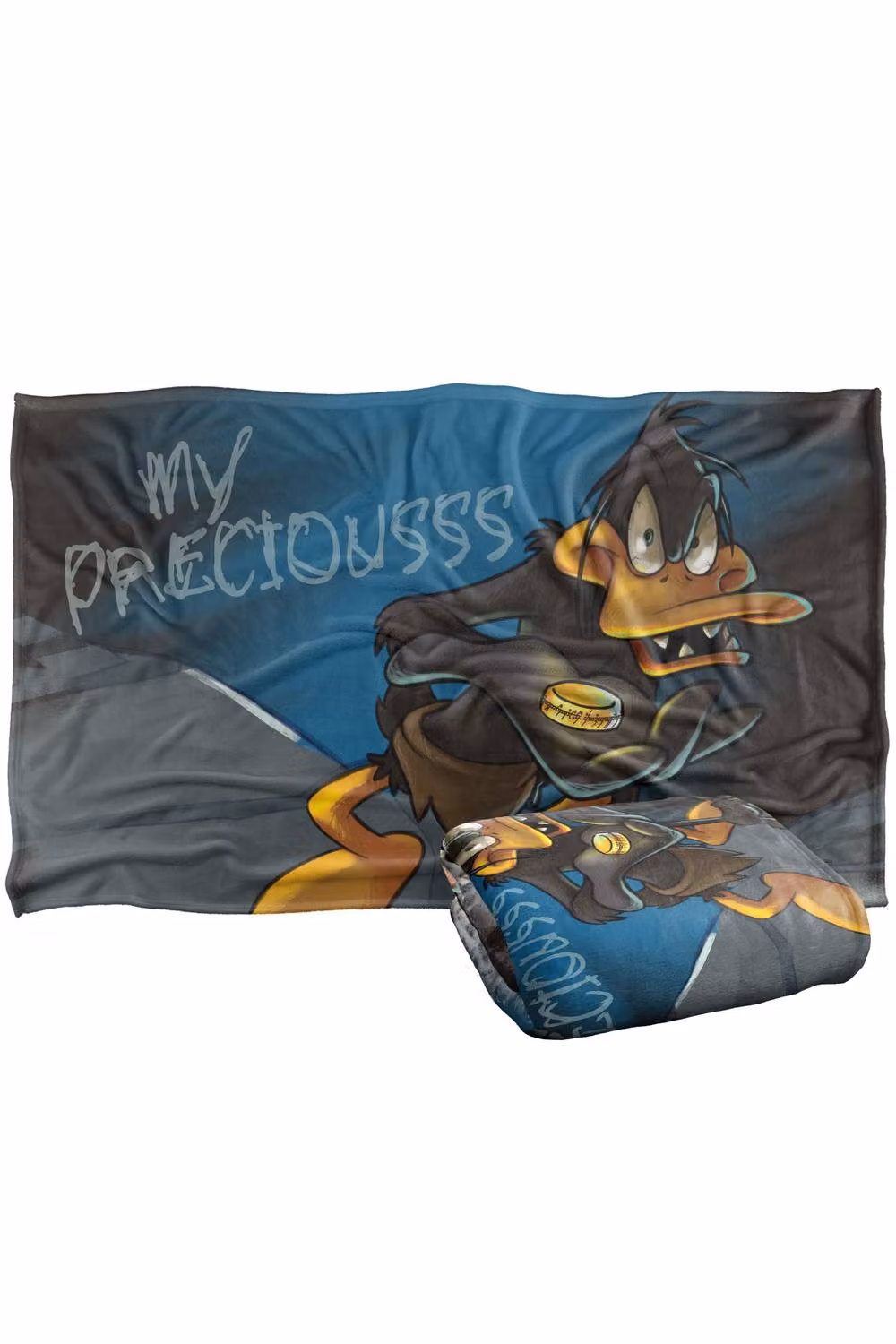 Warner Bros. Looney Tunes Daffy Duck Silky Touch Super Soft Fluffy Throw, Blue, Large – 2