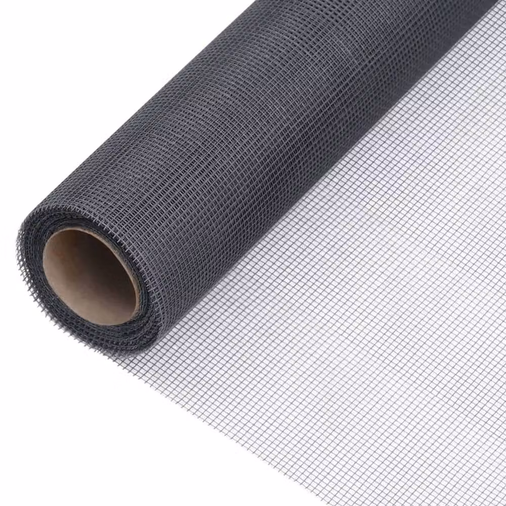 Berkfield Home Grey Fibreglass Mesh Screen W: 112 cm, H: 1000 cm – 2