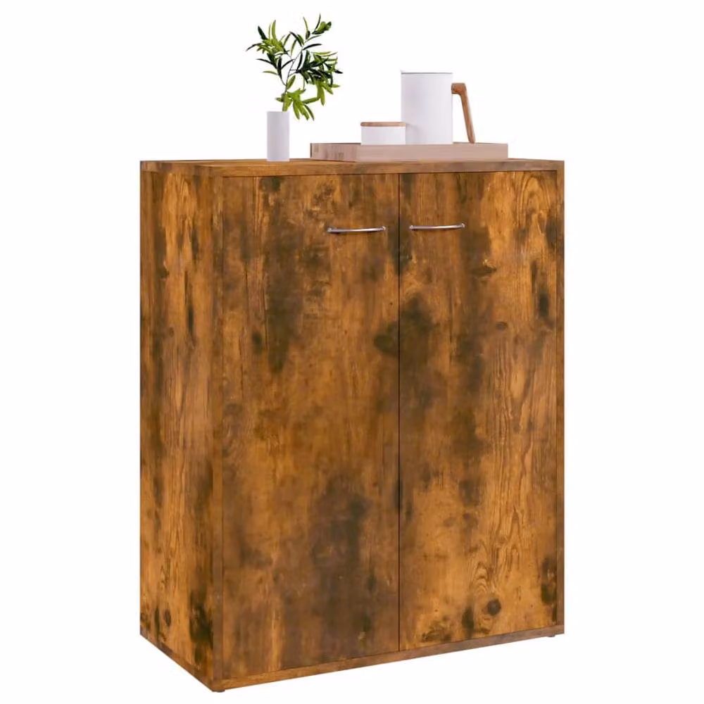 Berkfield Home Smoked Oak Sideboard in Brown, W/D/H: 60 x 30 x 75 cm – 3