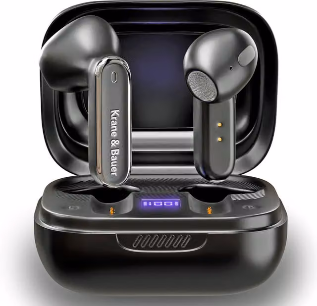 Krane Bauer True Wireless Bluetooth Earbuds in Black