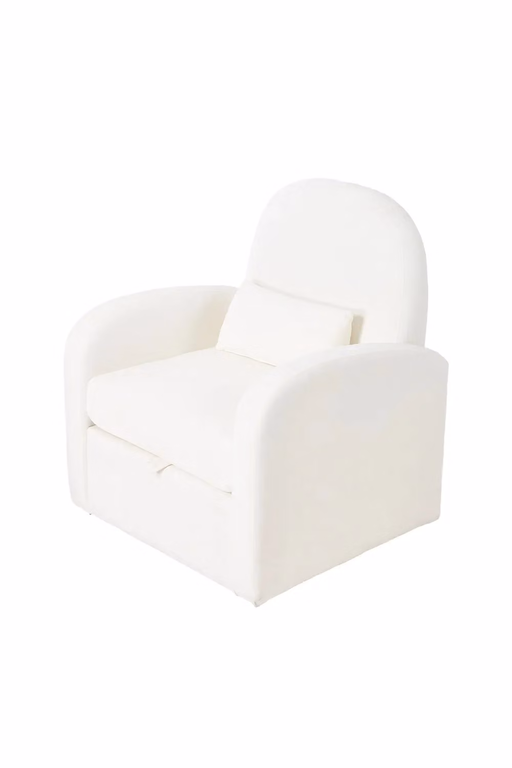 Living and Home Swivel Chenille Upholstered Single Sofa Armchair in Beige – 2
