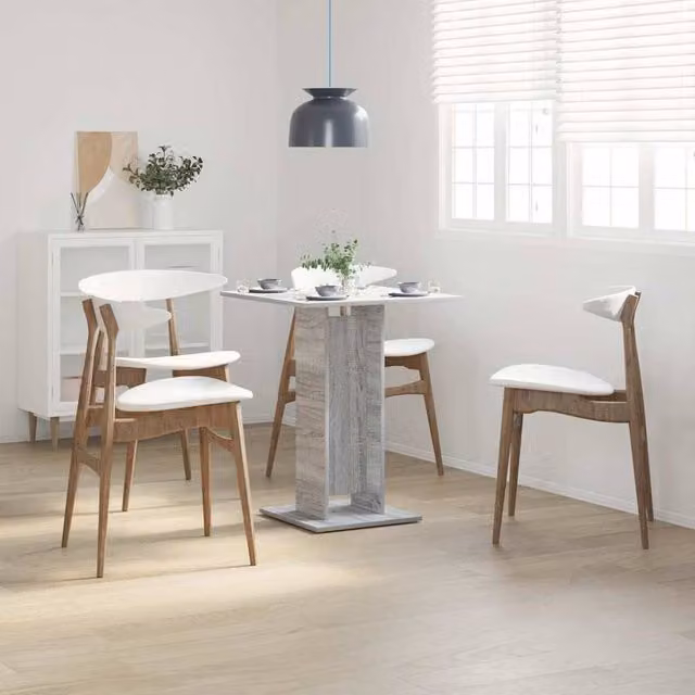 Berkfield Home Premium Bistro Table in Grey Sonoma, W/D/H: 60 x 60 x 75 cm