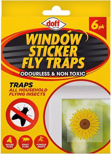 Doff Yellow Window Sticker Fly Traps