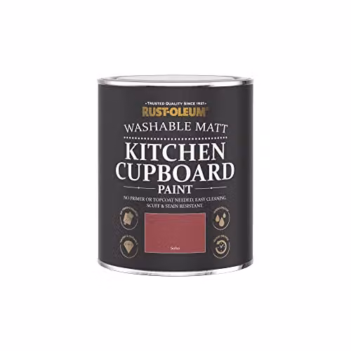 Rust-Oleum Red Kitchen Cupboard Paint in Matt Finish, 0.75 l – 3