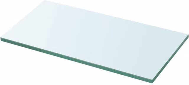 Berkfield Home Clear Glass Shelf Panel, W: 30 cm, H: 12 cm, D: 1 cm