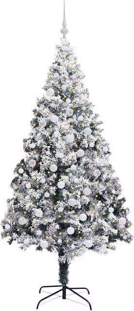 Berkfield Home Green Artificial Christmas Tree with 300 LEDs and Stand, Height: 180 cm – 1