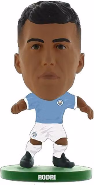 SoccerStarz Manchester City FC Rodri Football Figurine in Blue