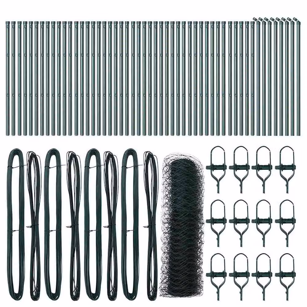 Berkfield Home Green Steel Hexagon Fence, W: 0.6 m x L: 100 m – 3