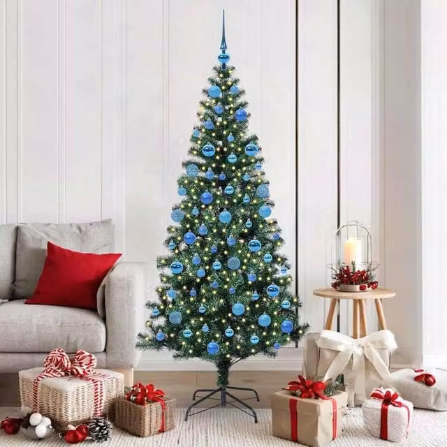 Berkfield Home Pre-lit Artificial Christmas Tree in Green, Height: 180 cm – 1