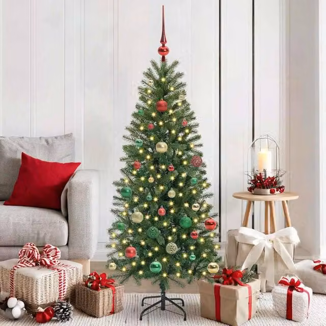 Berkfield Home Green Artificial Christmas Tree with 150 LEDs, Height: 150 cm