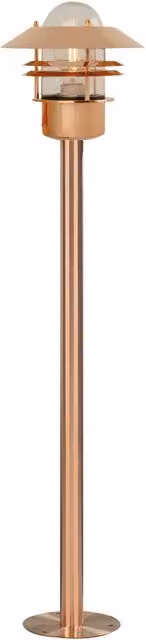 Nordlux Blok Copper Outdoor Post Light for Garden and Terrace, E27, IP54, Saltwater Resistant