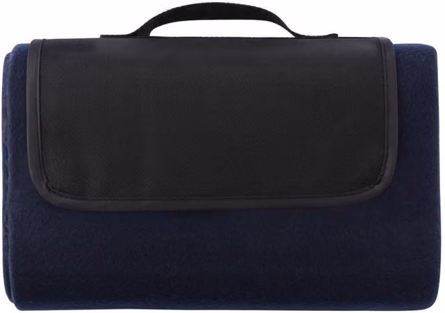 XD Design Plain Navy Blue Picnic Blanket with Carry Handle – 1