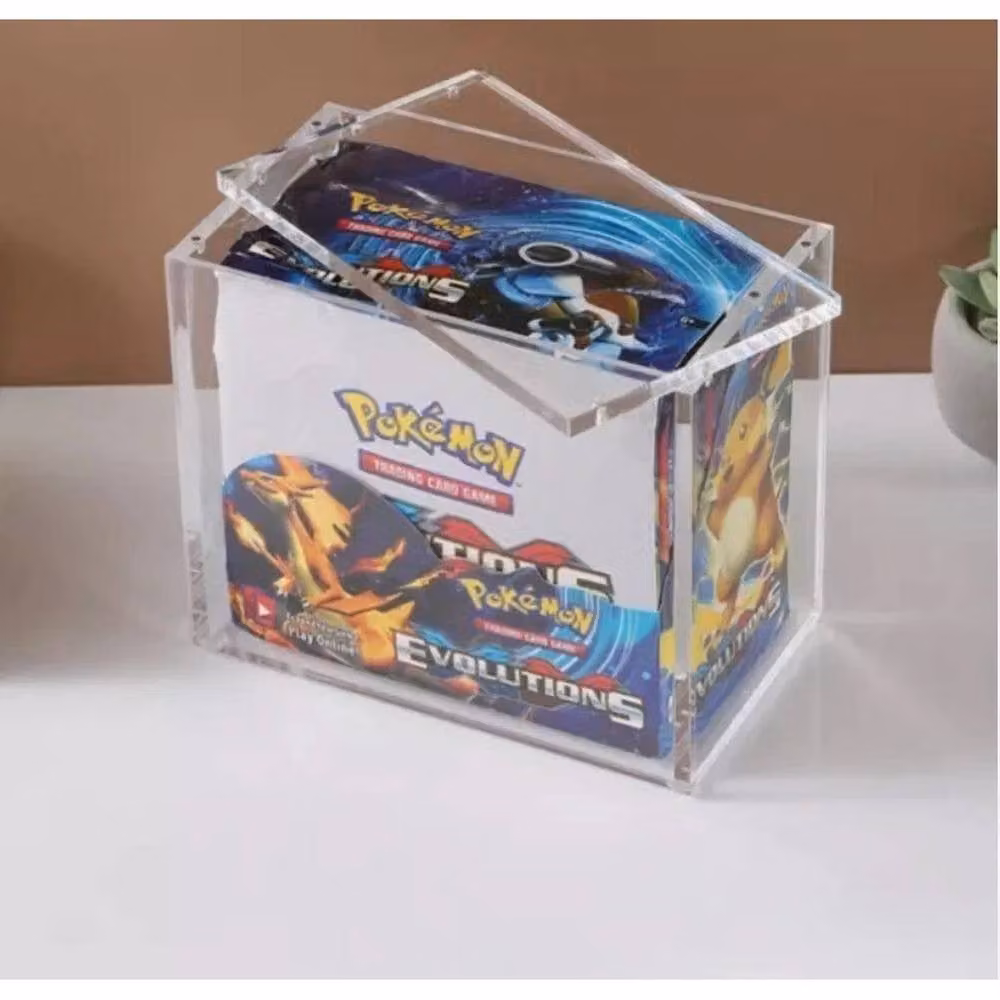 NESTLUNE Premium Acrylic TCG Booster Box Display Case in Clear – 2