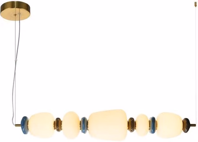 Netlighting Evans III Bar Pendant Ceiling Light in Gold/Brass with Warm White LED – 1