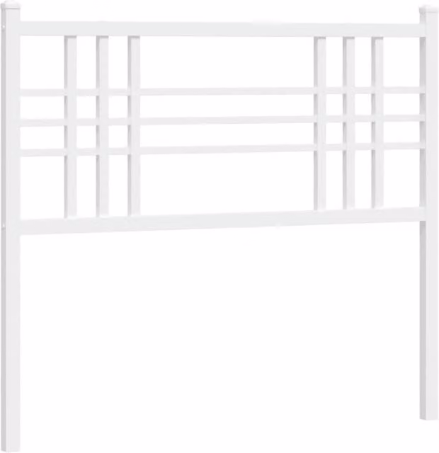 Berkfield Home Classic Metal Headboard in White, Width: 100 cm