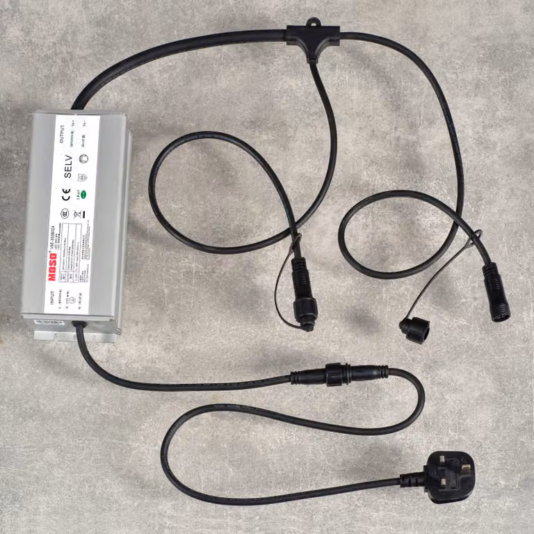 Plus Connect UK High Power Plug with Driver in Silver and Black Metal