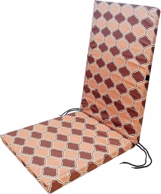 Roseley Moroccan Water Repellent High Back Chair Pads in Morocco Brown and Bronze