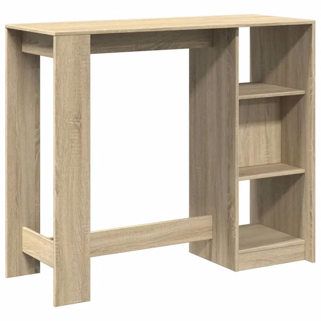 Berkfield Home Bar Table with Shelf in Sonoma Oak Brown, W/D/H: 124 x 46 x 103.5 cm – 3