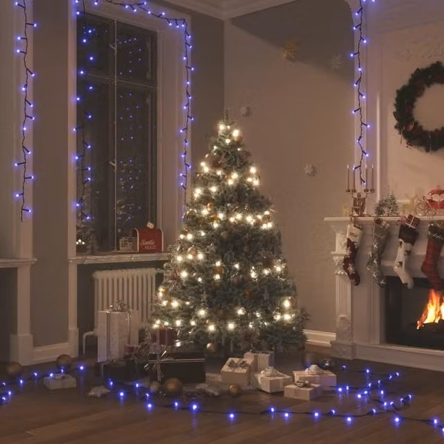 Berkfield Home Blue LED Light String with 400 LEDs and 8 Light Effects, 40 m