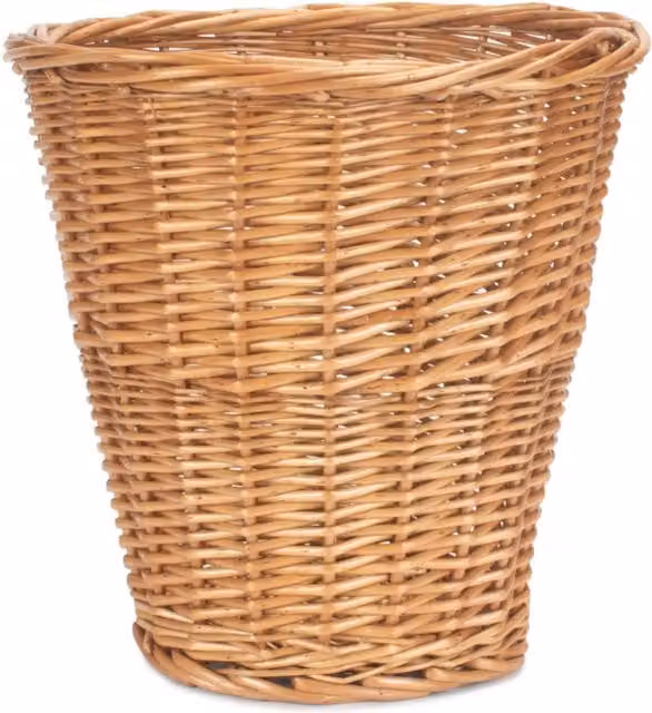 Red Hamper Wicker Light Steamed Waste Paper Bin in Brown – 2