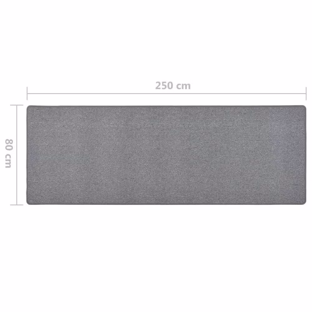 Berkfield Home Elegant Carpet Runner in Dark Grey, W: 80 cm, L: 250 cm – 4