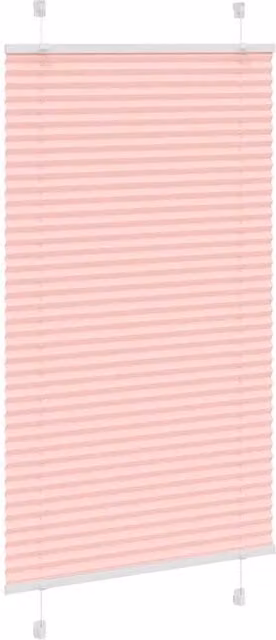 Berkfield Home Single Pleat Fabric Blind in Pink, W: 70 cm, H: 150 cm
