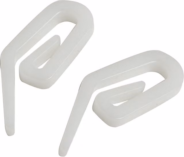 Speedy Products White Plastic Curtain Hooks, Pack of 100