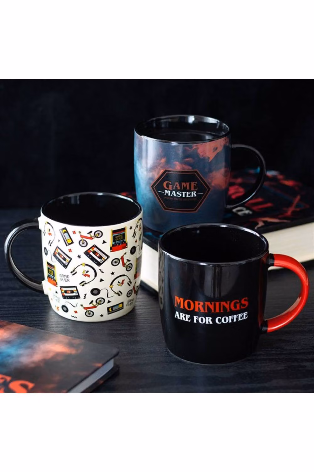 KDMD Morning Coffee Mug in Black with Red and White Text, 350ml – 3