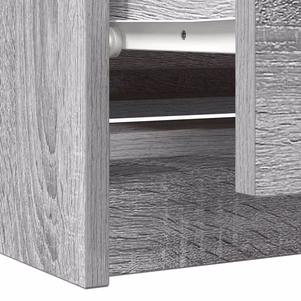 Berkfield Home Grey Sonoma TV Cabinet in Engineered Wood W/D/H: 100 x 35 x 54 cm – 3