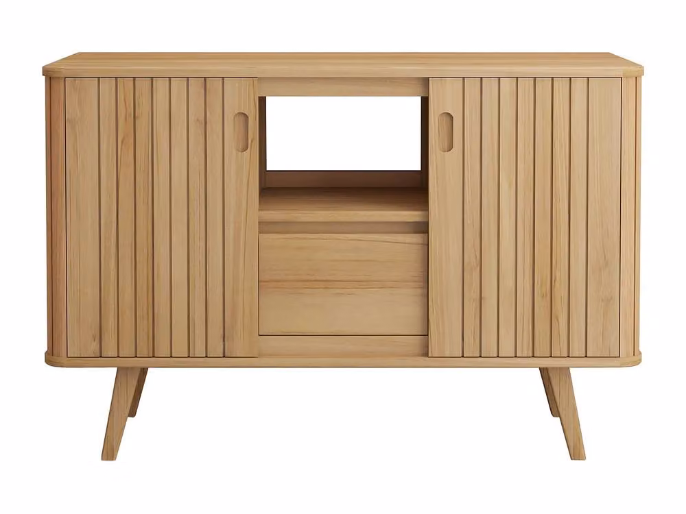 Vente-unique WAMENA Freestanding Teak Bathroom Vanity Unit in Light Oak – 2