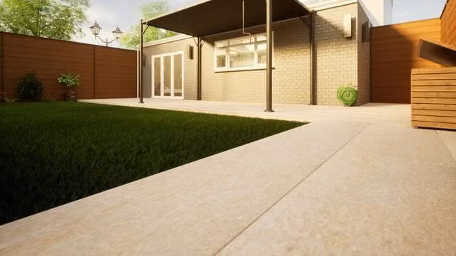 PBSL Group Golden Stone Porcelain Paving, W: 120 cm, D: 60 cm, H: 2 cm