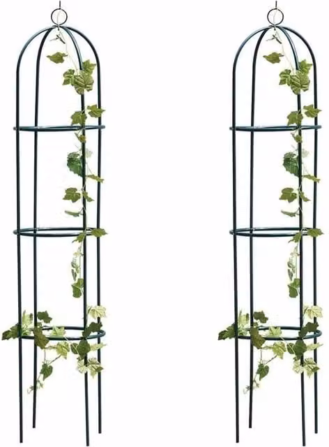 Havendro Green Metal Garden Obelisk Climbing Plant Support Frame, H 190 cm x W 41 cm x D 41 cm – 1