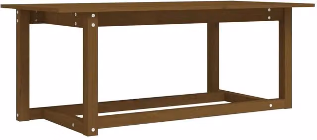 Berkfield Home Rustic Rectangular Coffee Table in Honey Brown Solid Pine, W: 110 cm, D: 55 cm, H: 45 cm