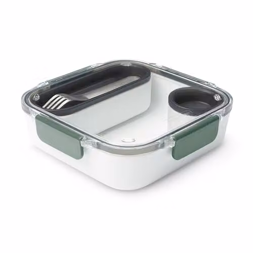 Black + Blum Bento Lunch Box with Cutlery, Leakproof and Microwave Safe, 1L, Green