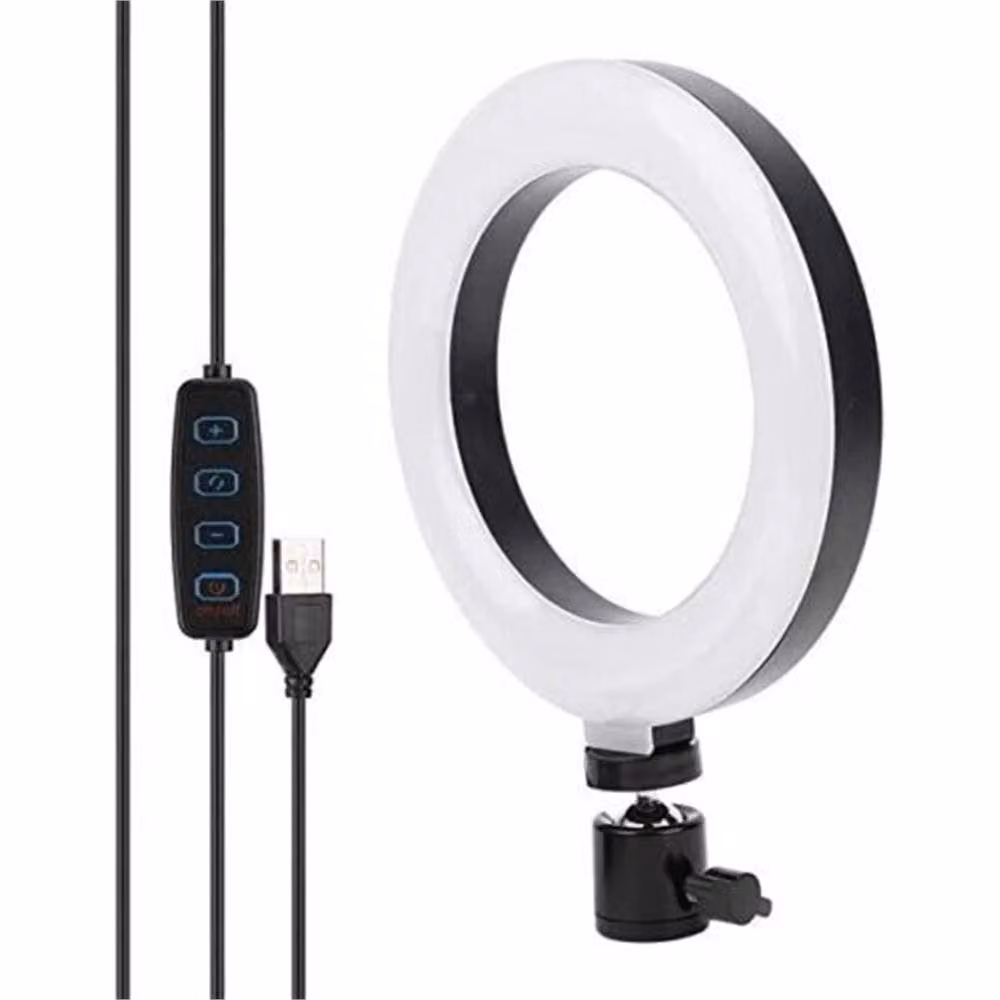 Nordara Dimmable LED Ring Light with Phone Holder, White Tabletop Fill Light – 2