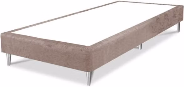ASC Lunar Modern Upholstered Velvet Divan Base on Legs, W/D/H: 90 x 190 x 30 cm