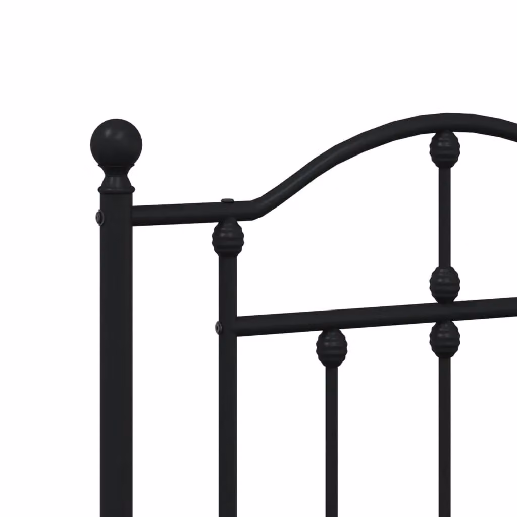Berkfield Home Metal Headboard in Black, Width: 150 cm – 3
