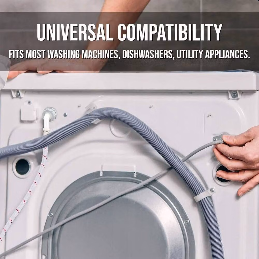 PAWNORA Universal Washing Machine and Dishwasher Waste Drain Hose, Grey – 3