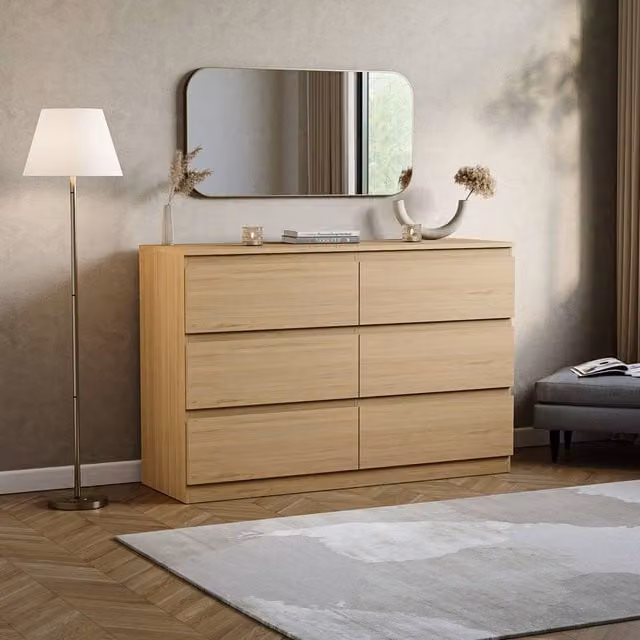 HD Designs Denver 6 Drawer Chest of Drawers in Brown – 1