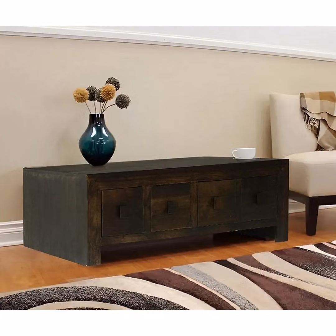 Jaipur Furniture Ltd 8 Drawer Mango Wood Coffee Table in Brown, W118 x D55 x H40 cm – 5