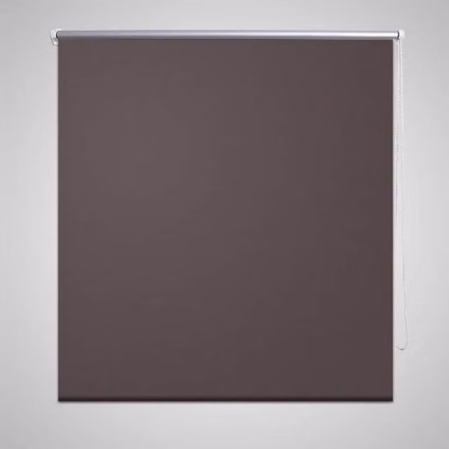 Berkfield Home Thermal Insulating Blackout Roller Blind, Brown, W: 140 cm, H: 230 cm
