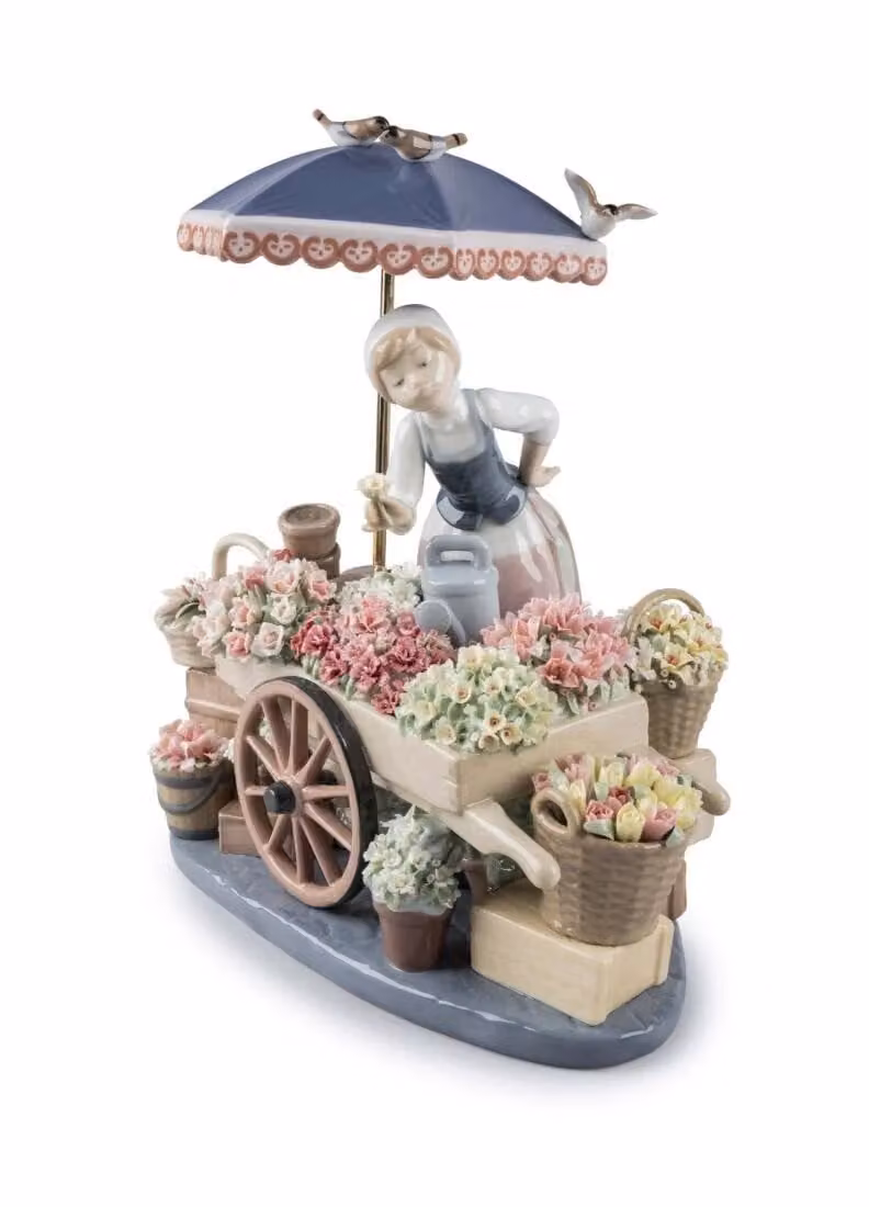Lladró Flowers of the Season Woman Multicolour Porcelain Sculpture