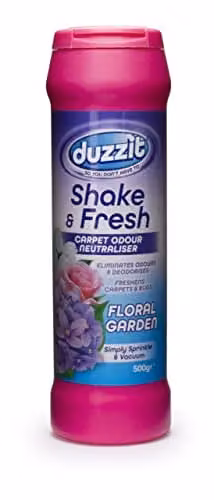 Duzzit Shake & Fresh Carpet Freshener Powder, Floral Garden, 500g – 1