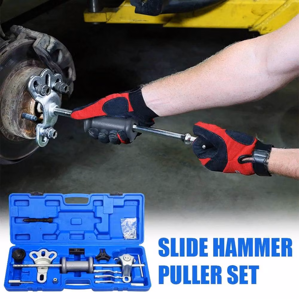 NESTLUNE Blue Slide Hammer Puller Set for Front Wheel Axle Bearing and Hub, W: 100 cm, H: 40 cm – 4
