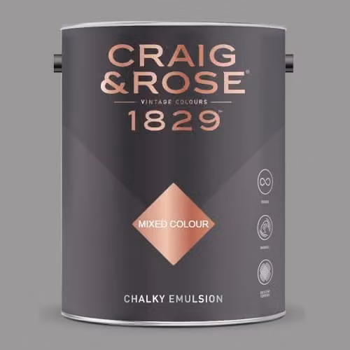 Craig & Rose 1829 Dundas Chalky Matt Emulsion Paint, Water Based, 5 l