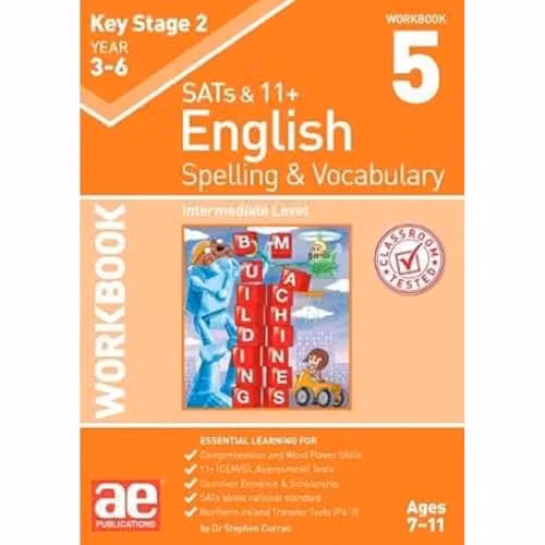 KS2 Spelling and Vocabulary Workbook 5: Intermediate Level by Accelerated Education Publications Ltd, Orange