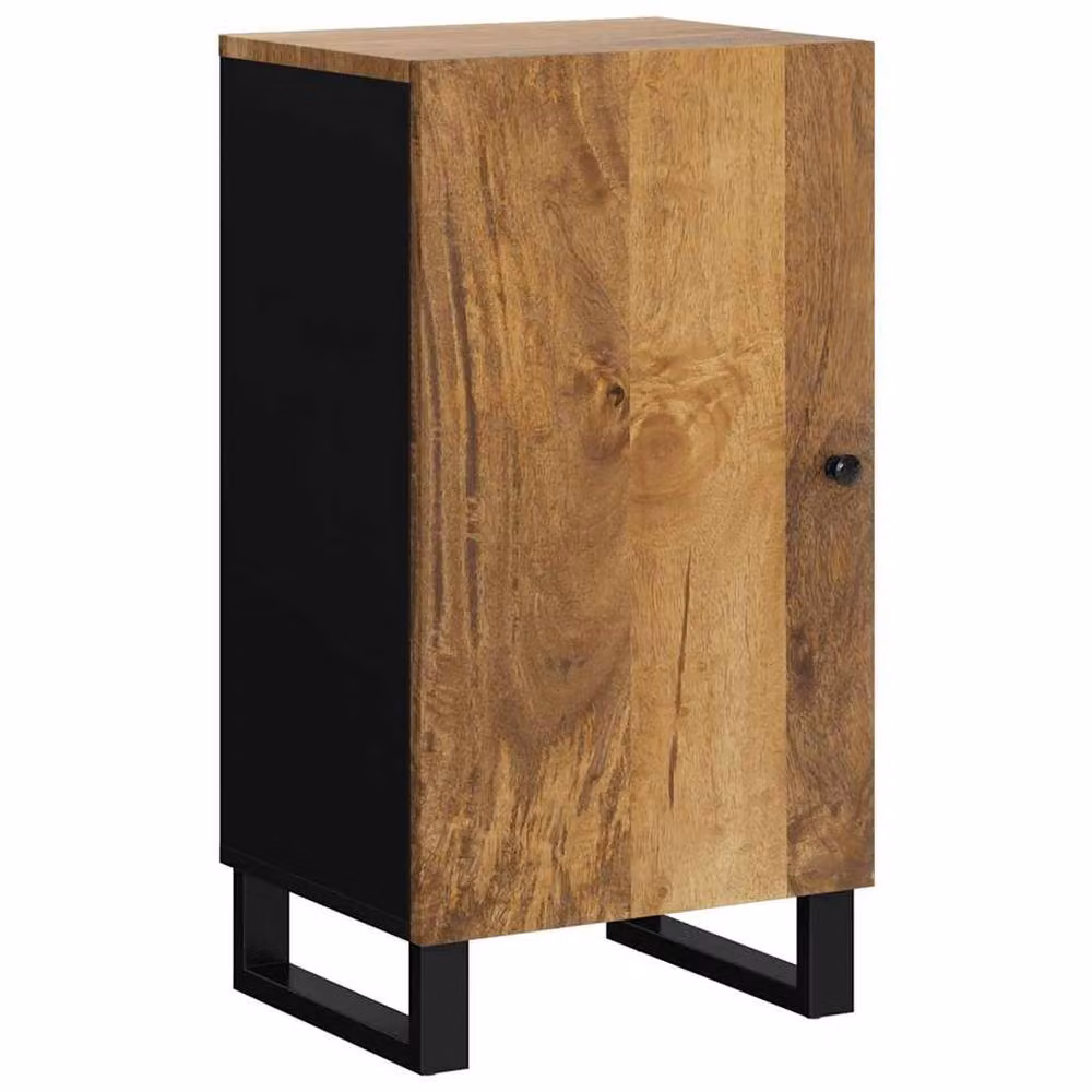 Berkfield Home Industrial Mango Wood Sideboard with Door in Brown, W/D/H: 40 x 31 x 75 cm – 3