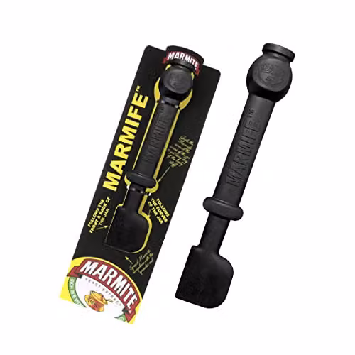Kimm & Miller Marmife Knife Spreader and Jar Scraper Tool in Black Silicone
