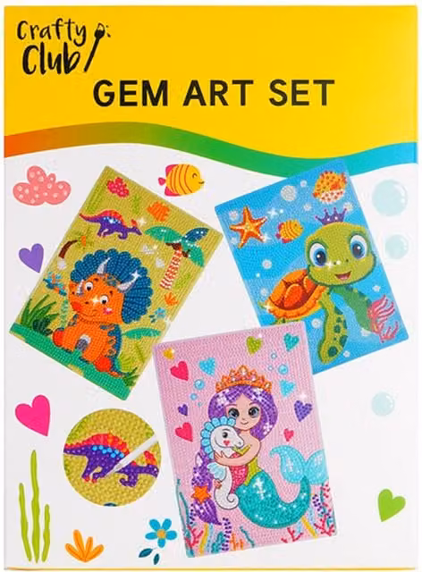 Crafty Club Gem Art Set for Children, Multicolour Wax