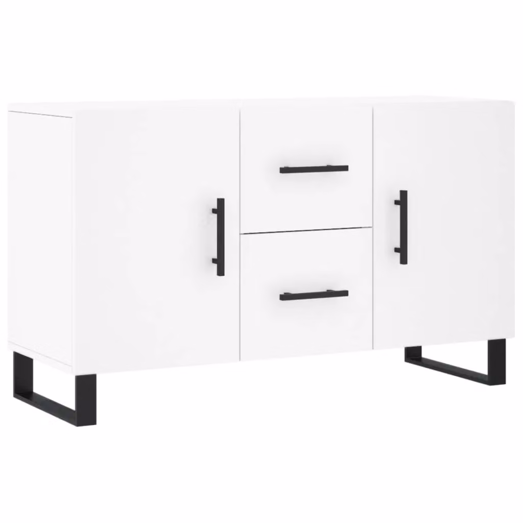 Berkfield Home Modern White Sideboard in Matt Engineered Wood W/D/H: 100 x 36 x 60 cm – 2
